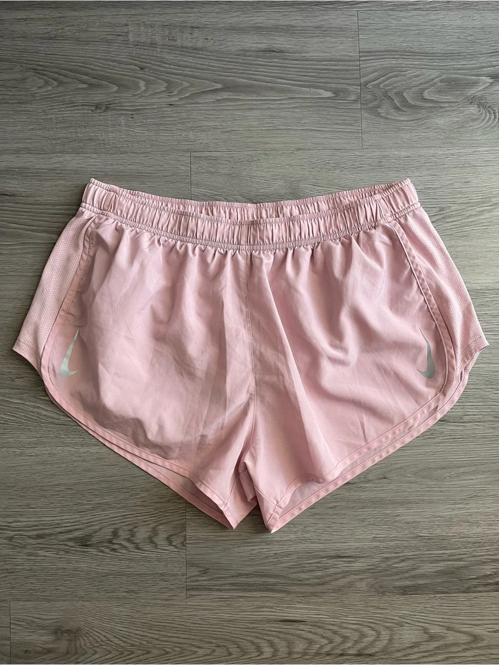Nike women’s dri fit pink running shorts